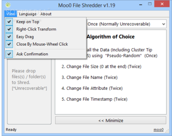 Moo0 File Shredder screenshot 3