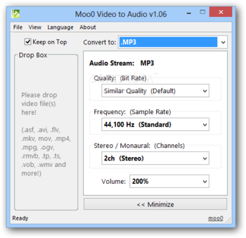 Moo0 Video to Audio screenshot 2