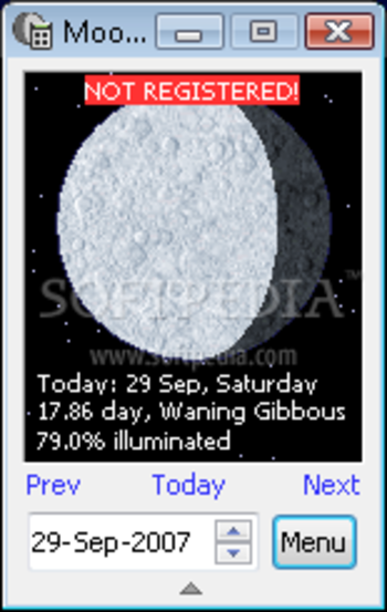 Moon Phase Calculator screenshot