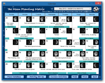 Moon Planting Matrix screenshot