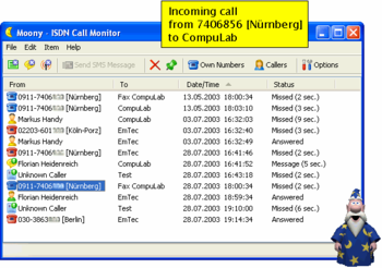 Moony ISDN Caller ID, Fax, Voicemail screenshot 2