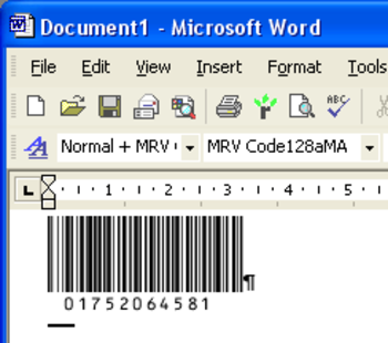 Morovia Code 128 Barcode Fontware screenshot 2