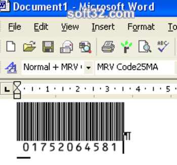 Morovia Code 25 Barcode Fontware screenshot 3