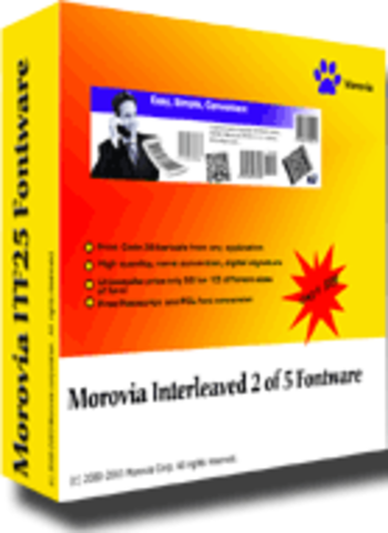 Morovia Interleaved 25 barcode Fontware screenshot