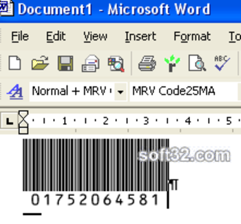 Morovia Interleaved 25 barcode Fontware screenshot 3
