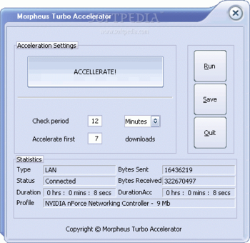 Morpheus Turbo Accelerator screenshot