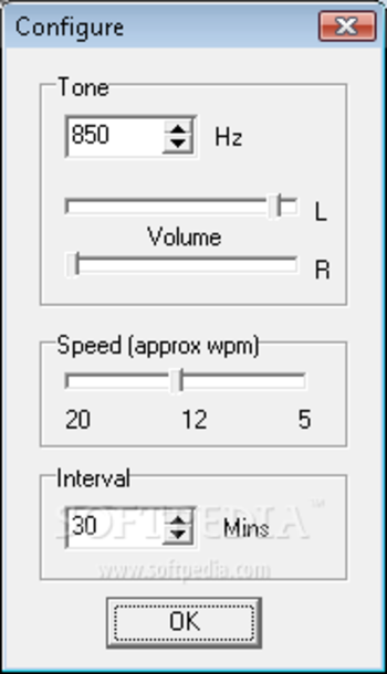 Morse Callsign/Beacon generator screenshot 2