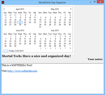 MortalTech Day Organizer screenshot