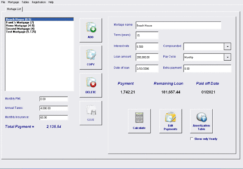 Mortgage and Loan Calculator Analyzer screenshot