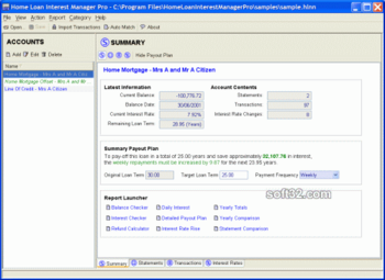 Mortgage Loan Interest Manager Pro Linux screenshot 2