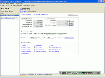 Mortgage Loan Interest Manager Pro Linux screenshot 3