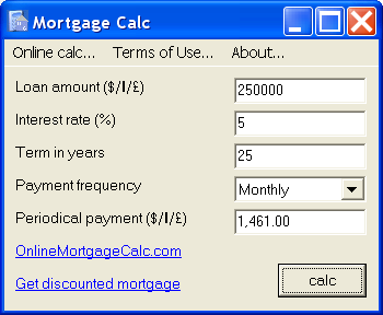 MortgageCalc screenshot