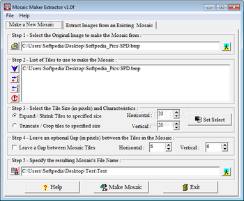 Mosaic Maker Extractor screenshot