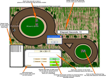 Motorcycle Math Racer screenshot 2