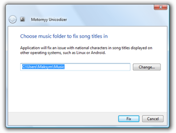 Motornyy Unicodizer screenshot