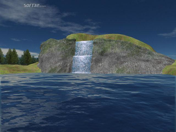 Mountain Lake Waterfall Screensaver screenshot 2
