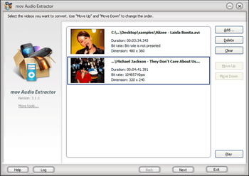mov Audio Extractor screenshot