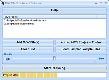 MOV File Size Reduce Software screenshot