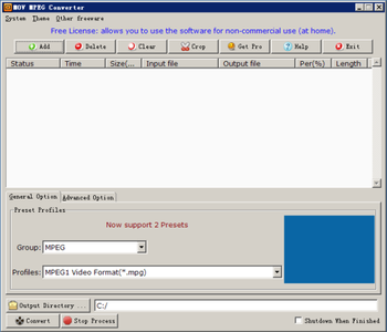 MOV MPEG Converter screenshot