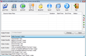 MOV to MPG AVI WMV Converter screenshot 3