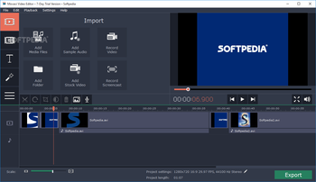 Movavi Video Editor screenshot