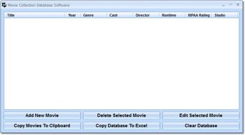 Movie Collection Database Software screenshot
