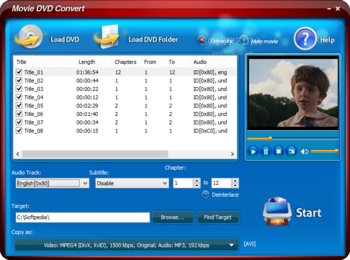 Movie DVD Convert screenshot