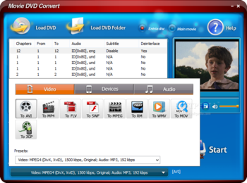 Movie DVD Convert screenshot 2