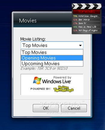 Movie Reviews Vista Gadget screenshot 2