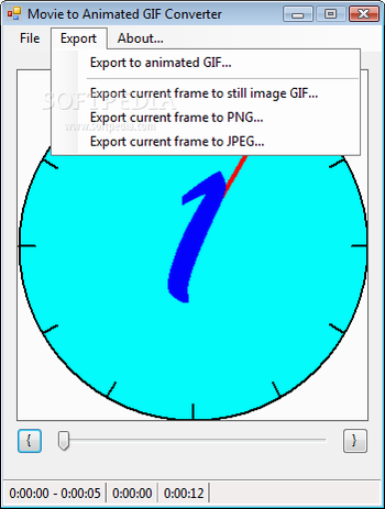 Movie to Animated GIF Converter screenshot