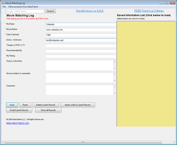 Movie Watching Log screenshot