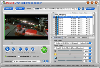 Movkit DVD to iPhone Ripper screenshot 2