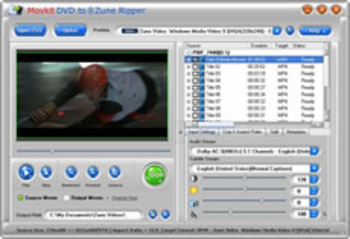 Movkit DVD to Zune Ripper screenshot 2