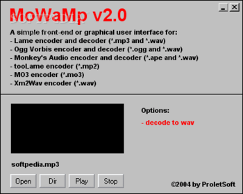 MoWaMp screenshot