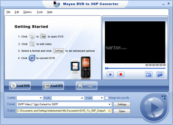 Moyea DVD to 3GP Converter screenshot 2