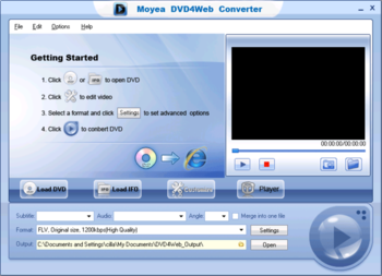 Moyea DVD4Web Converter screenshot 2