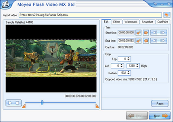 Moyea Flash Video MX Std screenshot 2