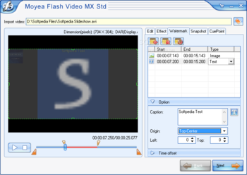 Moyea Flash Video MX Std screenshot 3