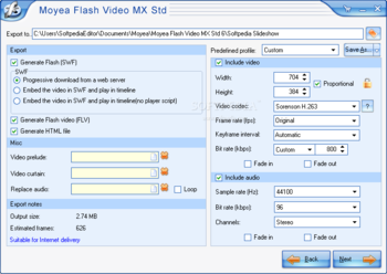 Moyea Flash Video MX Std screenshot 6