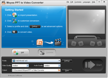 Moyea PowerPoint to iPod Converter screenshot