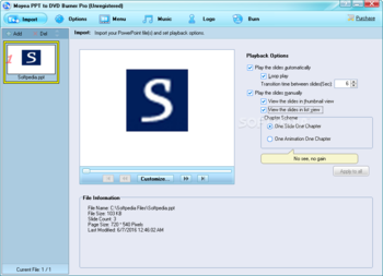 Moyea PPT to DVD Burner Pro screenshot