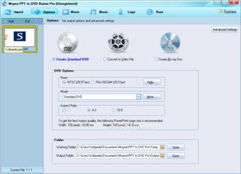 Moyea PPT to DVD Burner Pro screenshot 2