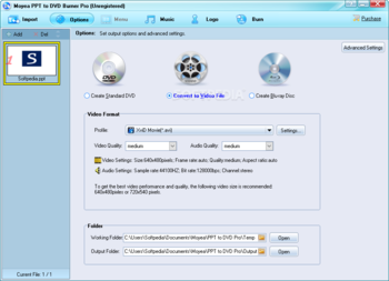 Moyea PPT to DVD Burner Pro screenshot 3