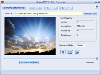 Moyea SWF to iPod Converter screenshot 2