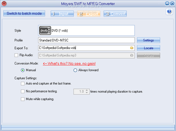 Moyea SWF to MPEG Converter screenshot 2