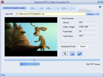 Moyea SWF to Video Converter Pro screenshot 2
