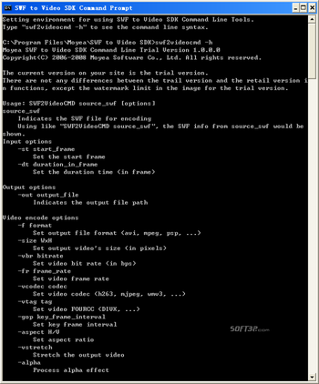 Moyea SWF to Video SDK screenshot 3