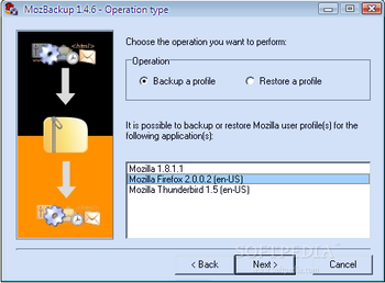 MozBackup nLite Addon screenshot