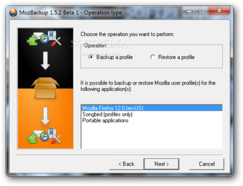 MozBackup screenshot