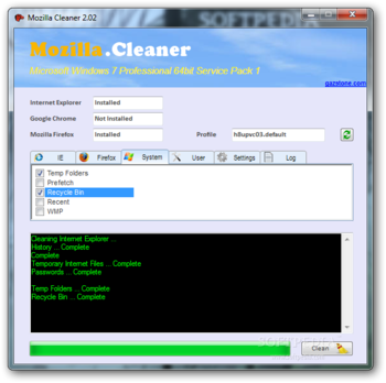 Mozilla Cleaner screenshot 2